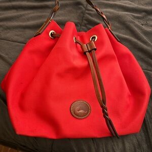Dooney & Bourke Red Canvas Shoulder Bag